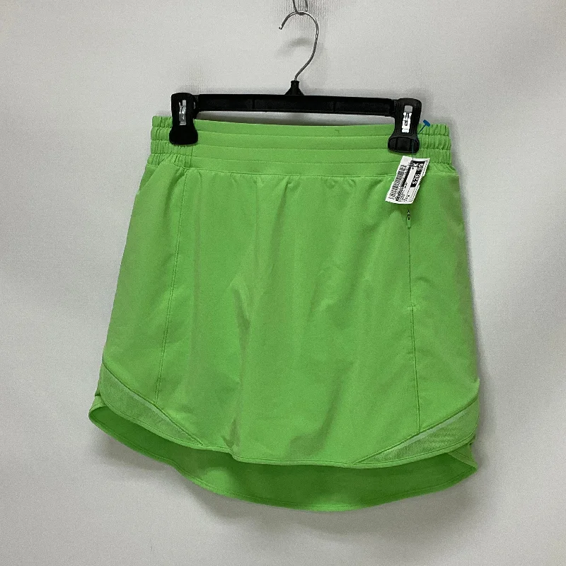 Athletic Skirt By Lululemon In Green, Size: 8 chiffon skirt airy