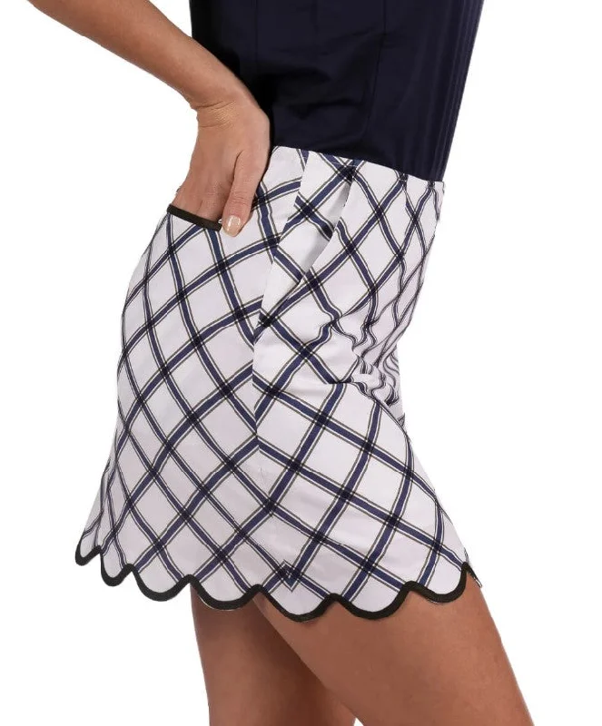 Golftini Printed & Patterned CARPE DIEM SKORT 17.5" silk skirt lustrous