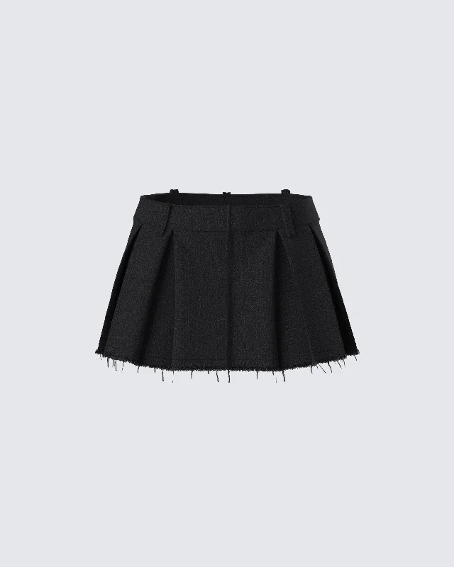 Jarica Black Twill Mini Skirt lightweight skirt design