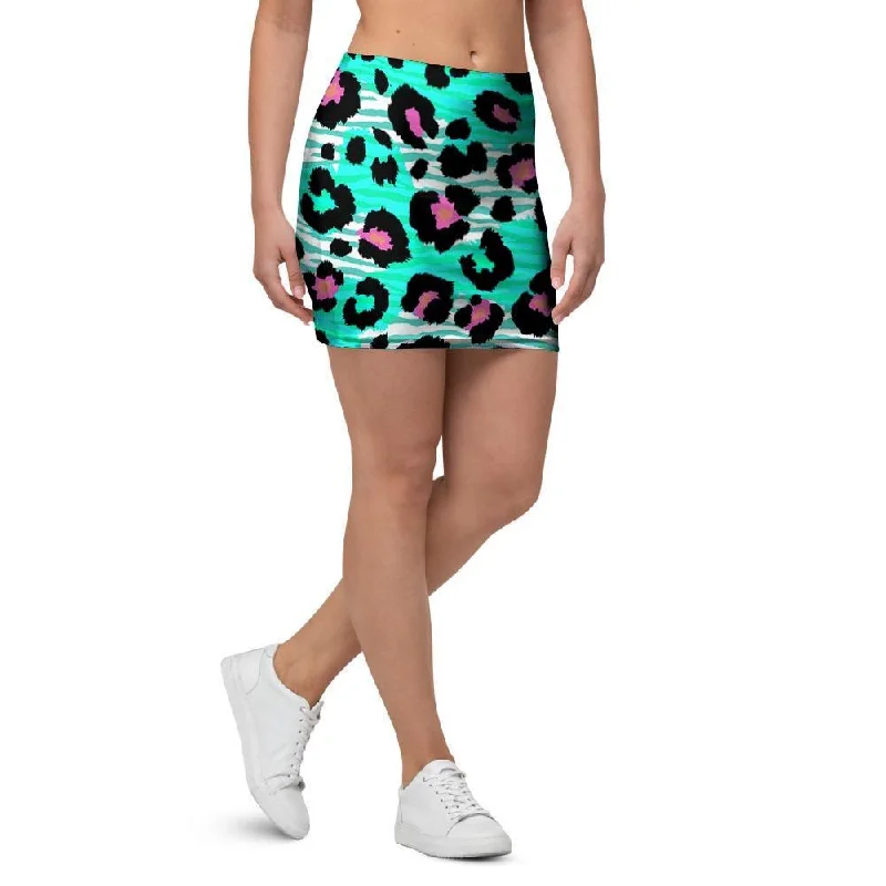 Leopard Zebra Print Mini Skirt chiffon skirt floaty