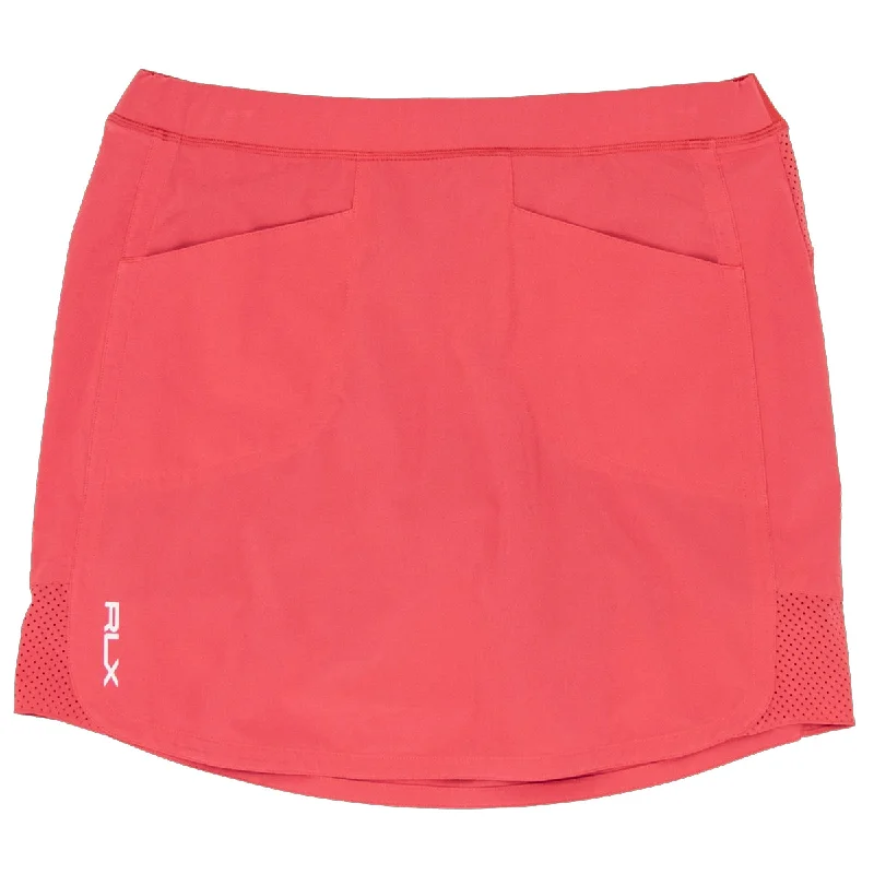 RLX Ralph Lauren Aim 17in Sunset Red Womens Golf Skort cotton skirt soft