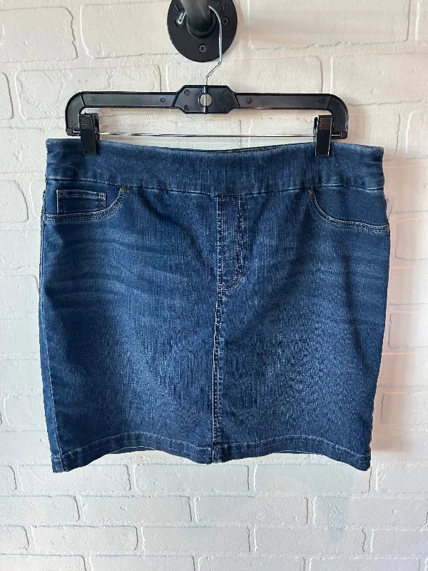 Skort By Chicos In Blue Denim, Size: 10 cashmere skirt fine