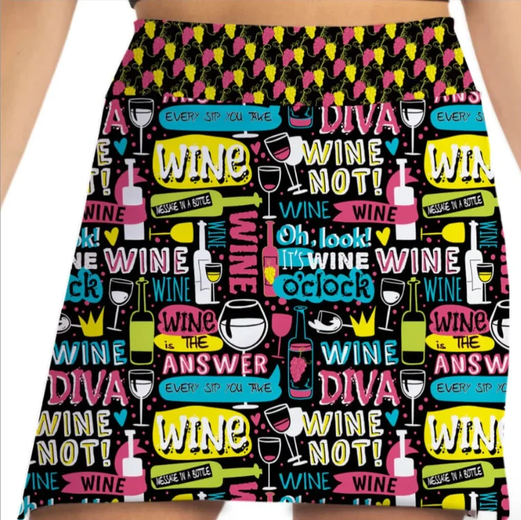 Skort Obsession Wine Not Skort 17" pencil skirt chic