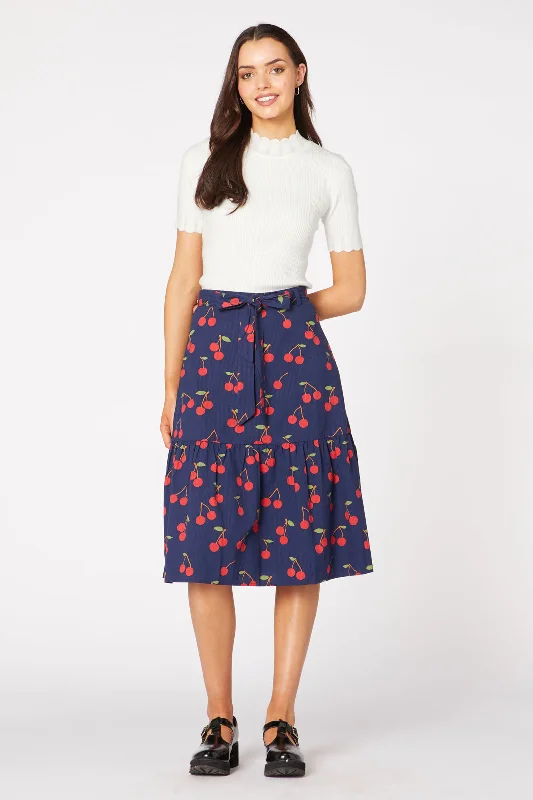 Sweet Cherry Skirt velvet skirt luxury