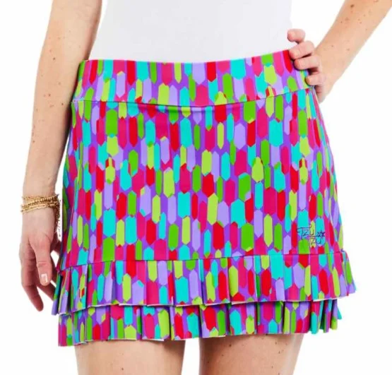 TZU TZU CHACHA 16" SKORT IN JOLLY RANCHER maxi skirt elegant